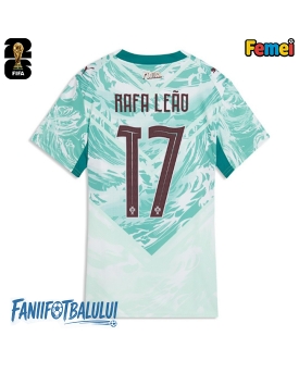 Portugalia Rafael Leao #17 Echipament de Fotbal Replică Mondial 2026 Femei Deplasare